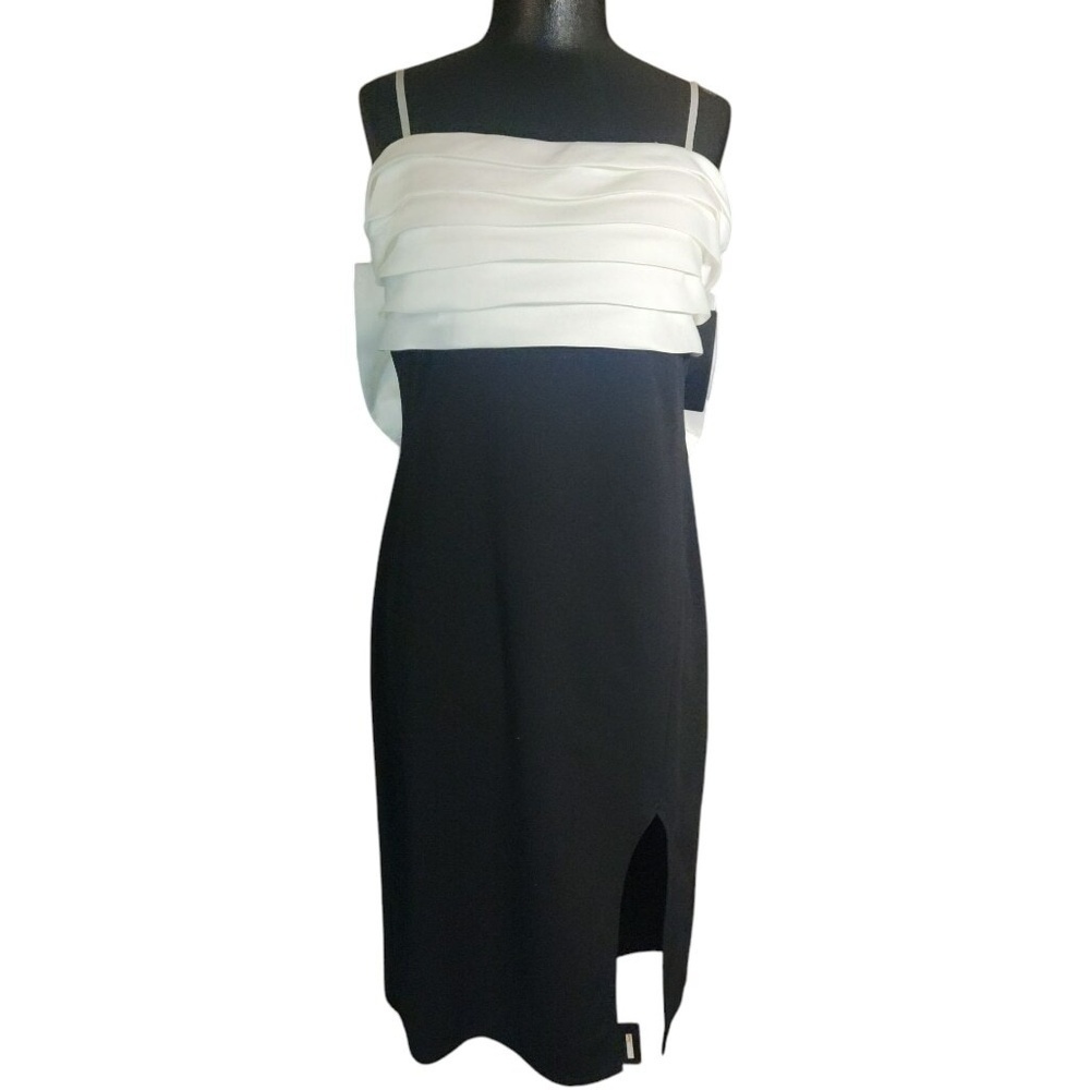 City Studio Black White Dress Size 15 16